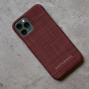 Benutzerdefiniert Dunkelburgunder Weinrot Braun Ge iPhone 16 Pro Max Hülle