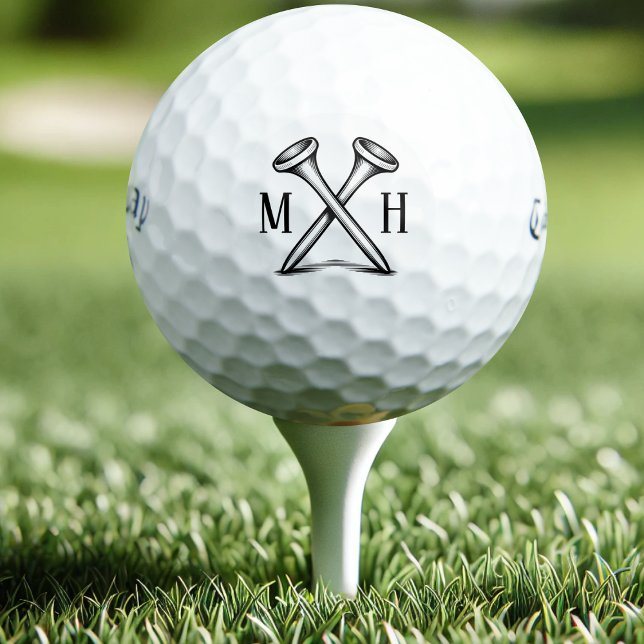 Benutzerdefiniert: Eigene Golf-Monogramme erstelle Golfball (Custom logo style monogrammed initials golf ball perfect for your favorite golfer. Great gift.)