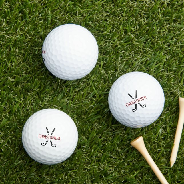 Benutzerdefiniert: Eigene Golf-Themen-Monogramm er Golfball (Insitu Gras)
