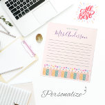 Benutzerdefiniert einen Hinweis aus dem Editor für Notizblock<br><div class="desc">Custom A Note From Niedlich Crayon Teacher Notepad - ein farbenfrohes, elegantes Design, das perfekt für Geschenke für Lehrer ist. Dieses Notizblock mit Aquarellfarben-Illustrationen im modernen boho-Stil fügt jedem Kindergarten oder jedem Elementarstudio eine spielerische Touch hinzu. Ideal für Lehrer, die eine niedliche und kreative Art und Weise, organisiert bleibe, Liebe....</div>