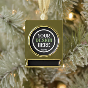 benutzerdefiniert, einzigartig, elegant und minima Banner-Ornament gold