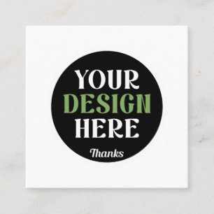 benutzerdefiniert, einzigartig, elegant und minima quadratische visitenkarte