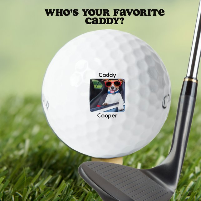 Benutzerdefiniert Erstellen Sie Personalisiert Ihr Golfball (Funny Pet Photo Personalized With Caddy Name. Fun for all types of golfers. )