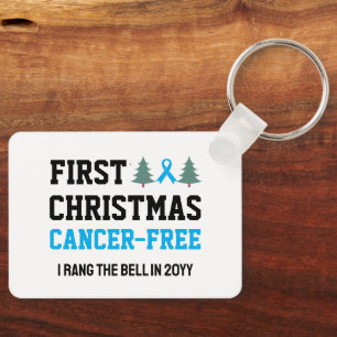Benutzerdefiniert erster CHRISTMAS Prostatakrebs f Schlüsselanhänger