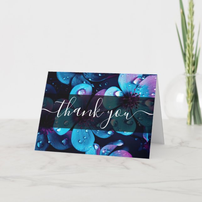 Benutzerdefiniert Fett Schöne Blumen Danke (Vorderseite)