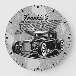Benutzerdefiniert Frisierte Auto Coupe Speed Shop  Große Wanduhr