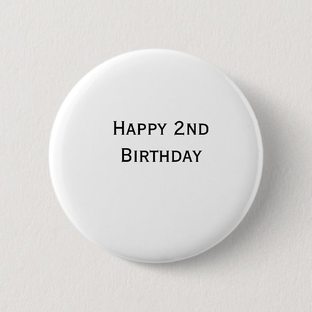benutzerdefiniert fügen sie ihren text happy birth button (Vorderseite)