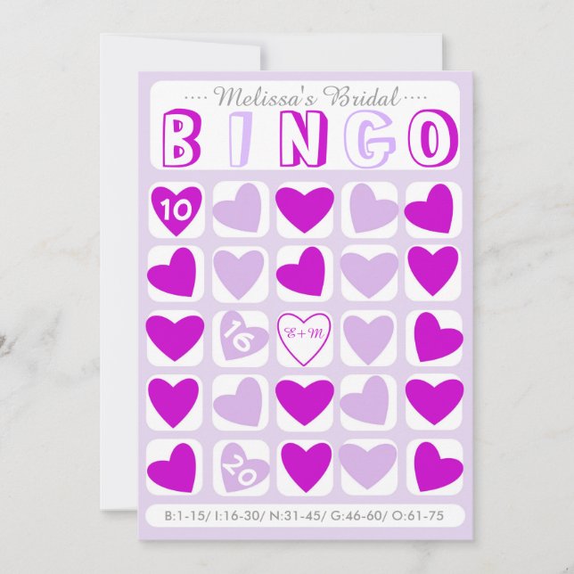 Benutzerdefiniert füllen Sie das Bingo Bingo lila  (Vorderseite)