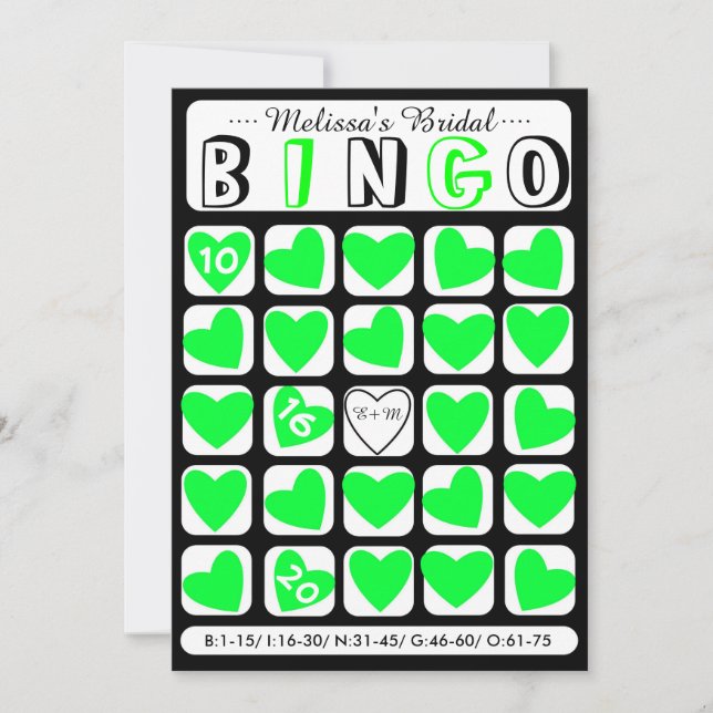 Benutzerdefiniert füllen Sie die Bingo Green Game  (Vorderseite)