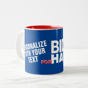 Benutzerdefiniert für Biden /Harris 2020 Text hinz Zweifarbige Tasse