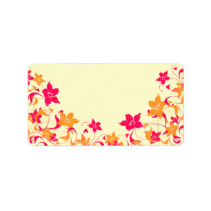 Benutzerdefiniert für das Label "Joan Floral Borde Adressaufkleber