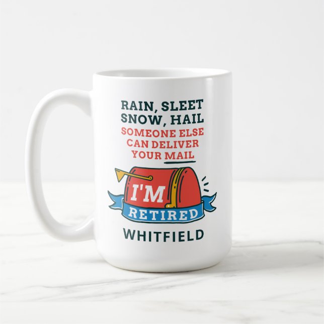 Benutzerdefiniert für pensionierte Postmitarbeiter Kaffeetasse (Links)
