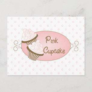 Benutzerdefiniert für rosa Cupcake Postkarte