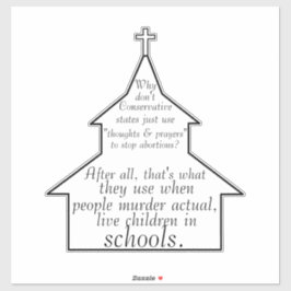 Benutzerdefiniert "Gedanken und Gebete" für Abtrei Aufkleber