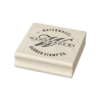 Benutzerdefiniert "Handmade by" mit Monogram Gummistempel