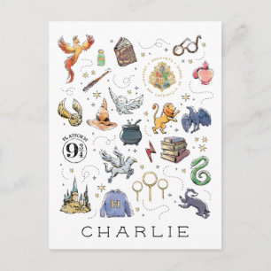 Benutzerdefiniert HARRY POTTER™-Symbole Postkarte