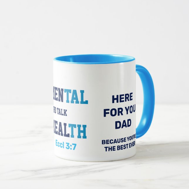 Benutzerdefiniert HIER FÜR SIE VATER Psychische Ge Tasse (VorderseiteRechts)