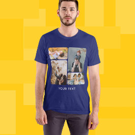 Benutzerdefiniert Hinzufügen von 4 Foto-Collage un T-Shirt