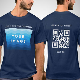 Benutzerdefiniert Hinzufügen von Bildtext und QR-C T-Shirt