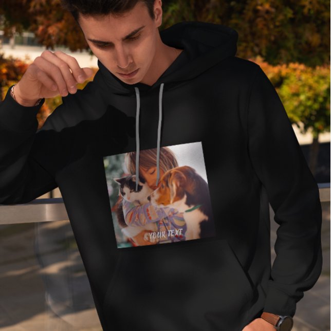 Benutzerdefiniert - Hinzufügen von Foto und Text Hoodie (Von Creator hochgeladen)
