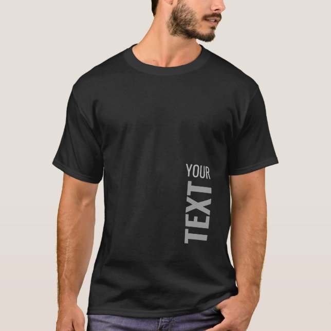 Benutzerdefiniert Hinzufügen von Text hier Vorlage T-Shirt (Vorderseite)