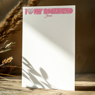 Benutzerdefiniert I Liebe Mein Freund - Foto und N Briefpapier
