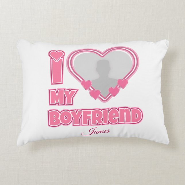 Benutzerdefiniert I Liebe Mein Freund - Foto und N Dekokissen (Vorderseite)