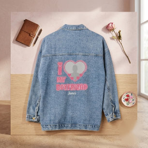 Benutzerdefiniert I Liebe Mein Freund - Foto und N Jeansjacke