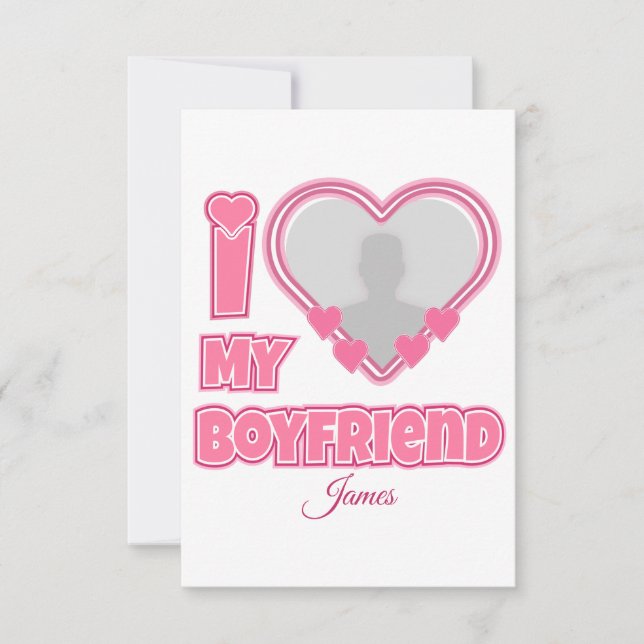 Benutzerdefiniert I Liebe Mein Freund - Foto und N Karte (Vorderseite)