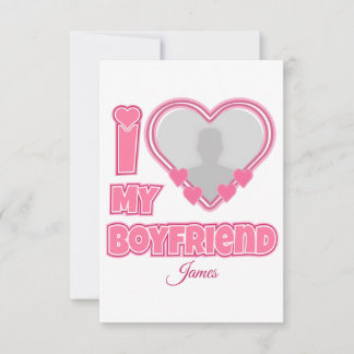 Benutzerdefiniert I Liebe Mein Freund - Foto und N Karte