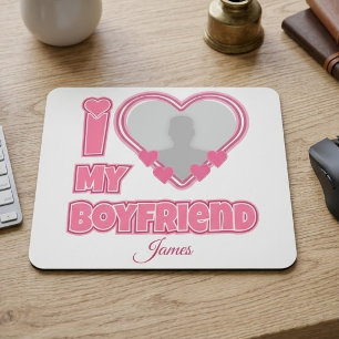 Benutzerdefiniert I Liebe Mein Freund - Foto und N Mousepad