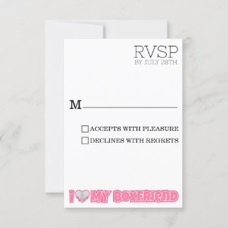 Benutzerdefiniert I Liebe Mein Freund - Foto und N RSVP Karte