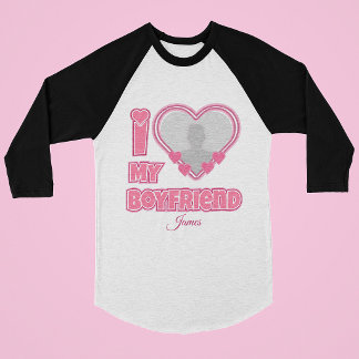 Benutzerdefiniert I Liebe Mein Freund - Foto und N T-Shirt