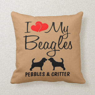 Benutzerdefiniert I Liebe Meine Beagle Kissen