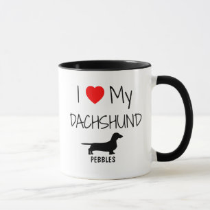 Benutzerdefiniert I Liebe Meine Dackel Tasse