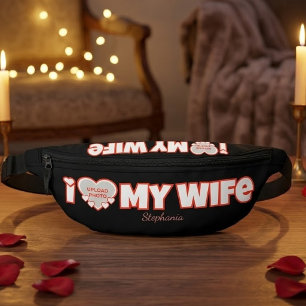 Benutzerdefiniert I Liebe Meine Ehefrau - Name und Bauchtasche