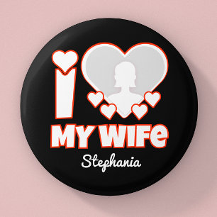 Benutzerdefiniert I Liebe Meine Ehefrau - Name und Button