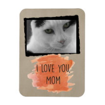 Benutzerdefiniert I Liebe Sie Mama Cat Foto Magnet
