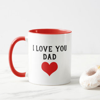 Benutzerdefiniert I Liebe Sie Vater Text Niedlich  Tasse