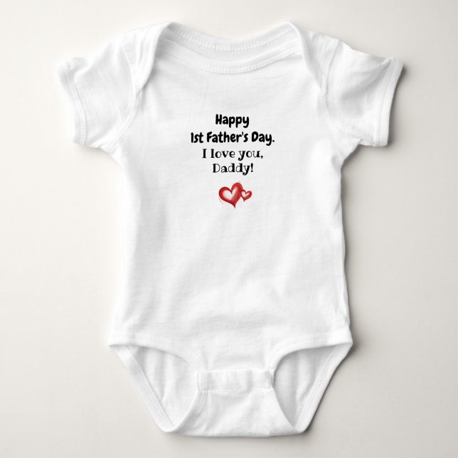 Benutzerdefiniert Ich liebe dich Papa Baby Strampler (Vorderseite)