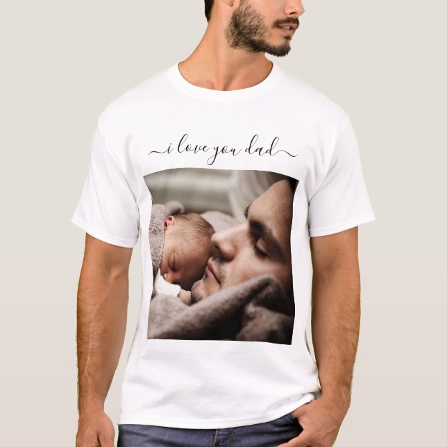Benutzerdefiniert Ihr Vater Foto T - Shirt Vaterta (Vorderseite)