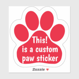 Benutzerdefiniert, indem Sie Print einfügen - Red Aufkleber