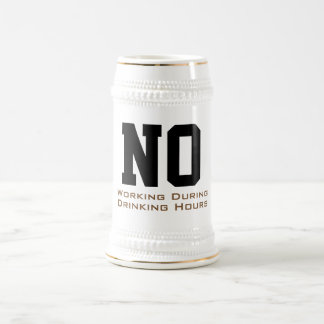 Benutzerdefiniert Keine Arbeit während der Essensz Bierglas