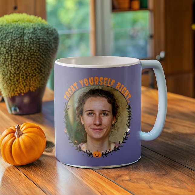 Benutzerdefiniert "Leckerei Sie selbst Recht" Lila Kaffeetasse (Von Creator hochgeladen)