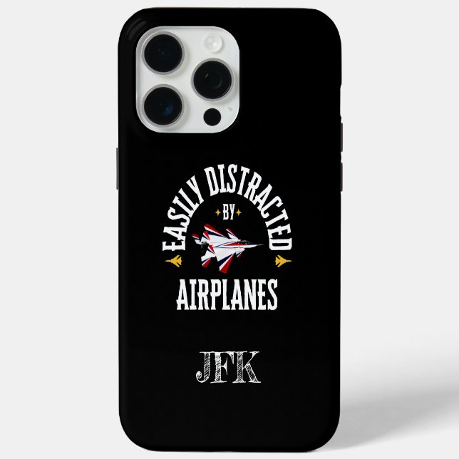 Benutzerdefiniert, Leicht ablenkbar durch Flugzeug Case-Mate iPhone Hülle (Rückseite)