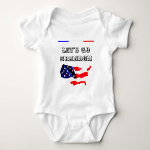 Benutzerdefiniert LET'S GO BRANDON Trump 2024 USA  Baby Strampler