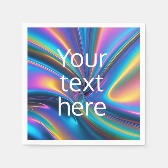 Benutzerdefiniert leuchtend, Text/Foto ändern Part Serviette (Vorderseite)
