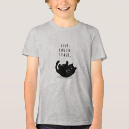 Benutzerdefiniert Live Lachen Verlassen Lustig Kat Tri-Blend Shirt