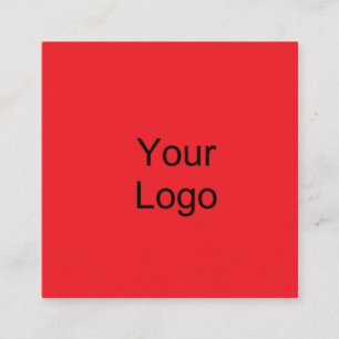 Benutzerdefiniert, Logo hinzufügen, lebendig rot Quadratische Visitenkarte