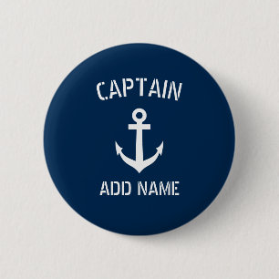 Benutzerdefiniert marineblaue nautische Anker Boot Button